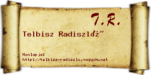 Telbisz Radiszló névjegykártya